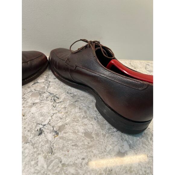 The Florsheim Shoe Men\'s Brown Leather Lace Up Dress Shoes Size 8.5 JL